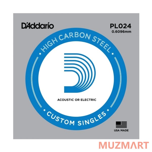 D'Addario PL024 Одиночная струна для акустической и электрогитары