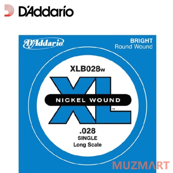 D'Addario XLB028W Одиночная струна для бас гитары