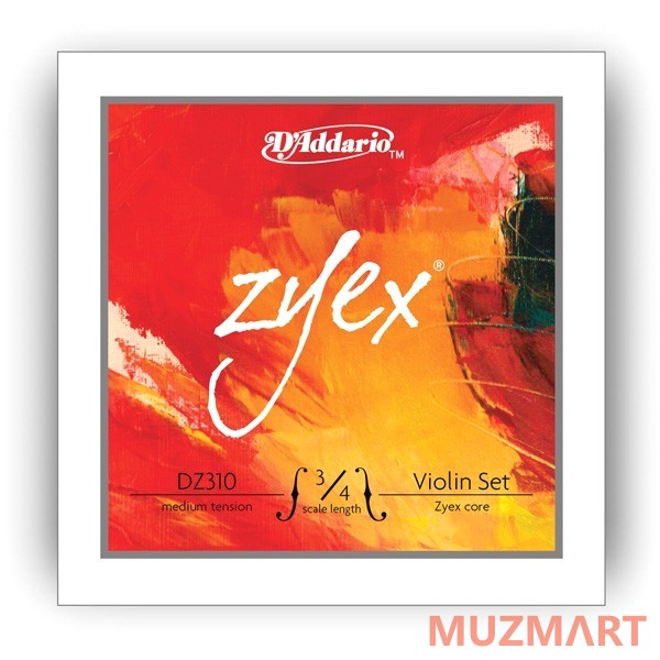 D'Addario DZ310 3/4M Zyex Струны для скрипки, medium