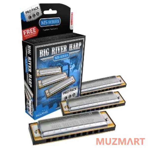 Hohner Big River Harp Cga (M5900XP) Набор из 3 гармошек с уроками