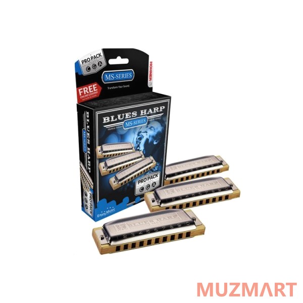 Hohner Blues Harp 532/20 MS Cga (M5330XP) Набор из 3 гармошек с уроками