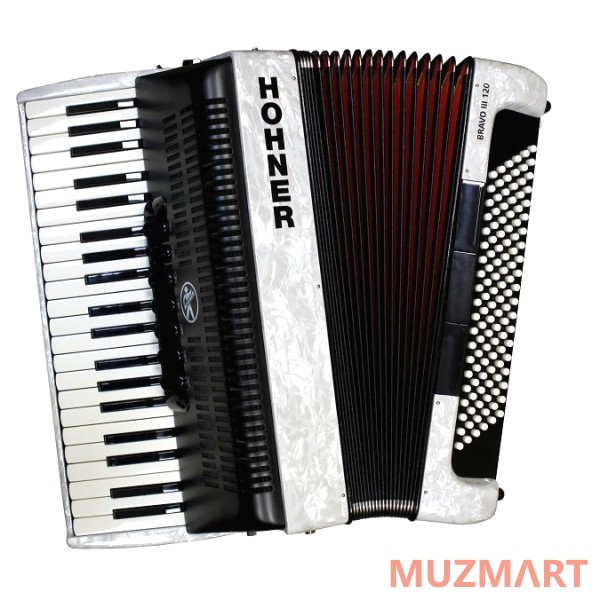 Hohner Bravo III 120 (A1681S) White Аккордеон