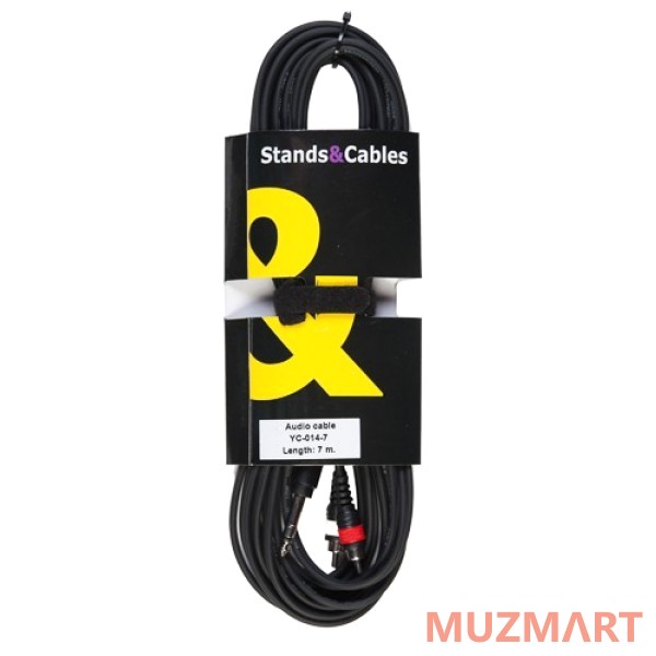 Stands&Cables YC-014-7 Кабель соединительный Jack 6,3мм стерео - 2xRCA, 7 метров