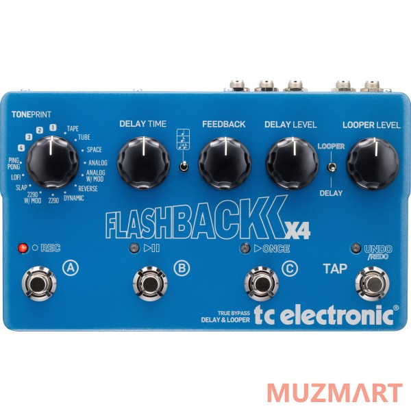 TC Electronic FLASHBACK X4 DELAY & LOOPER TonePrint Напольная педаль эффекта задержки и лупер