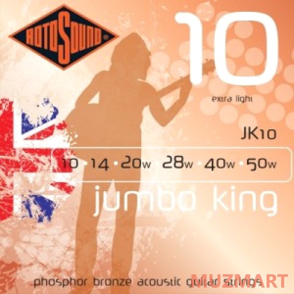 Rotosound JK10 STRINGS PHOSPHOR BRONZE Струны для акустической гитары
