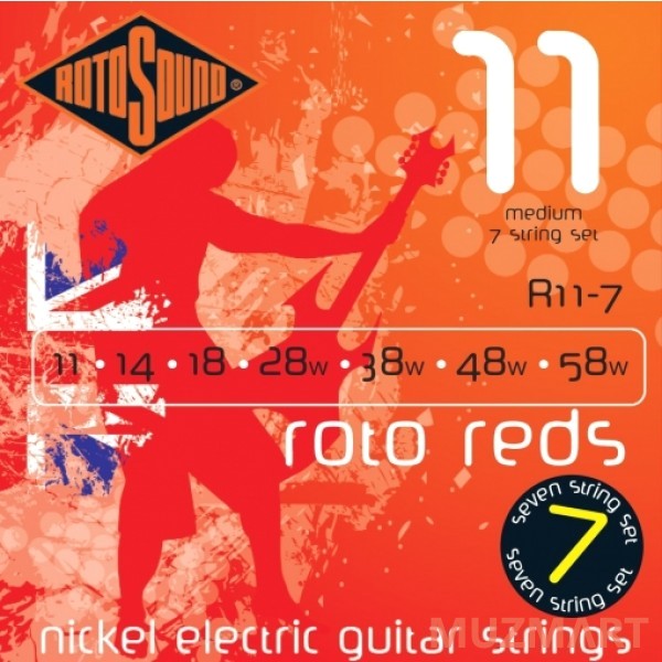 Rotosound R11-7 STRINGS NICKEL MEDIUM Струны для 7-струнной электрогитары