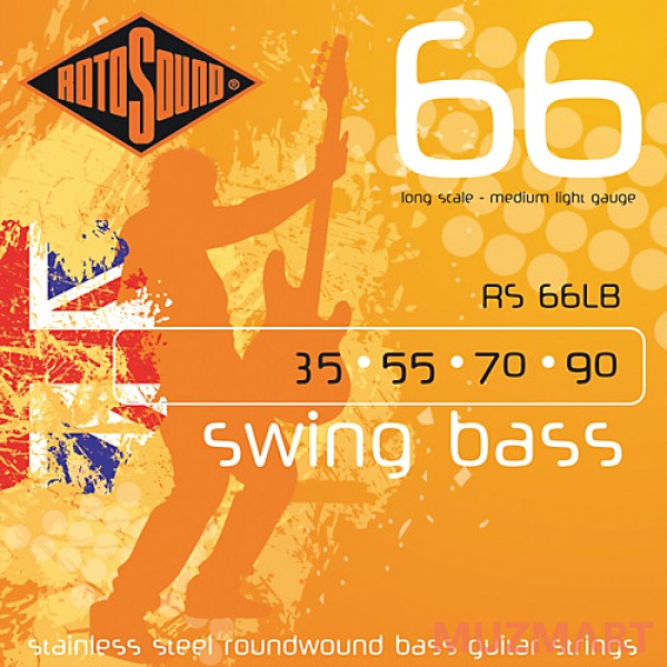 Rotosound RS66LB BASS STRINGS STAINLESS STEEL Струны для бас гитары