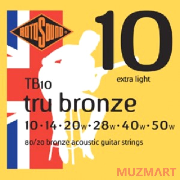 Rotosound TB10 STRINGS 80/20 BRONZE Струны для акустической гитары
