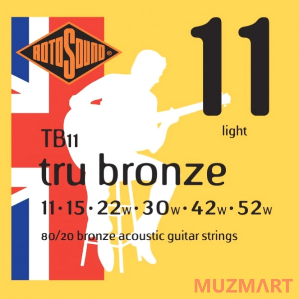 Rotosound TB11 STRINGS 80/20 BRONZE Струны для акустической гитары