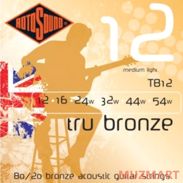 Rotosound TB12 STRINGS PHOSPHOR BRONZE Струны для акустической гитары