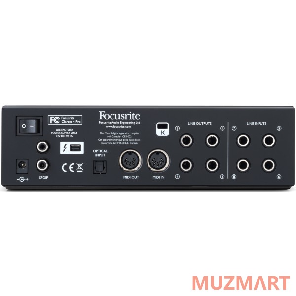 Focusrite Clarett 4Pre Thunderbolt Звуковой интерфейс