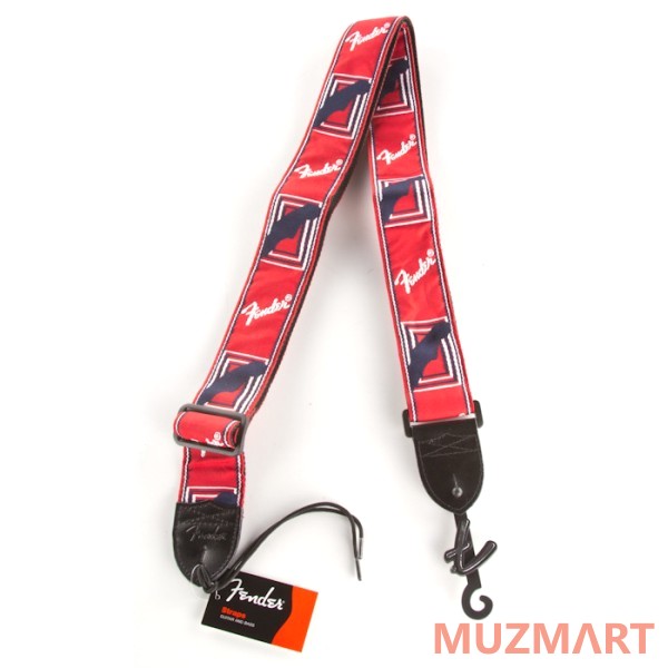 Fender FSR 2` MONOGRAMMED RED/WHITE/BLUE STRAP Ремень для гитары, красный