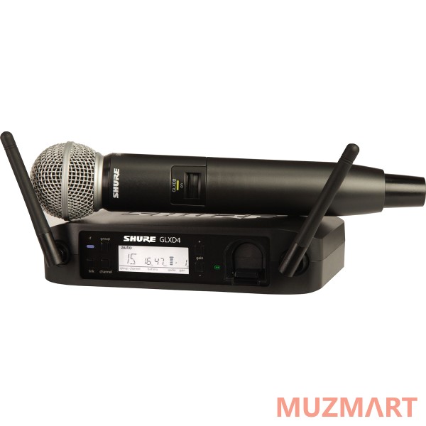 Shure GLXD24E/SM58 Z2 2.4 GHz Цифровая вокальная радиосистема с ручным передатчиком SM58
