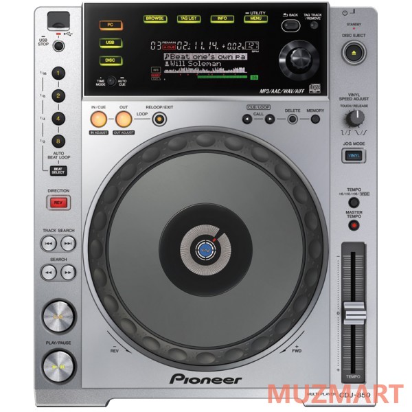 Pioneer CDJ-850 DJ Проигрыватель MP3/CD/CD-R, цвет серебристый