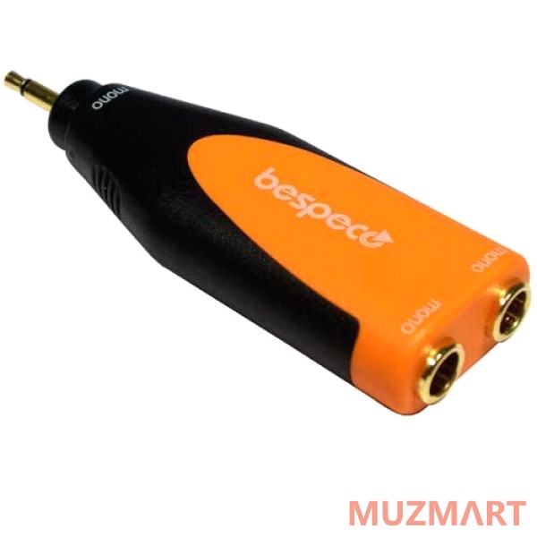 Bespeco SLAD165 Переходник 3,5 mm. mono jack M / 2х 6,3 mm. mono jack F