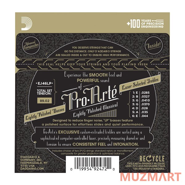 D'Addario EJ46LP Струны для классической гитары