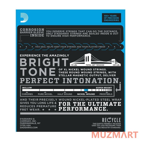 D'Addario EKXL110 Струны для электрогитары