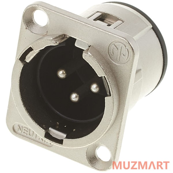 Neutrik NC3MD-H Разъем XLR male панельный, посеребренные контакты