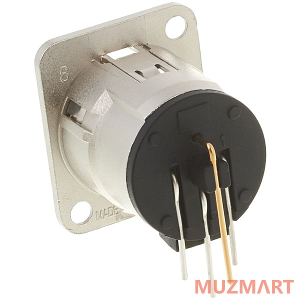 Neutrik NC3MD-H Разъем XLR male панельный, посеребренные контакты