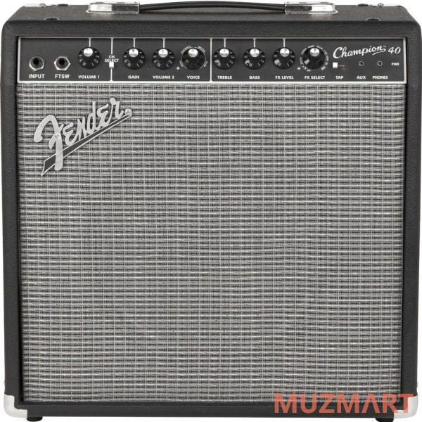 Fender Champion 40 Комбо для электрогитары, мощность 40 Вт, 1х12", 2 канала