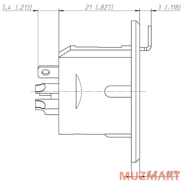 Neutrik NC5FP-1 Разъем панельный XLR 5 контактов