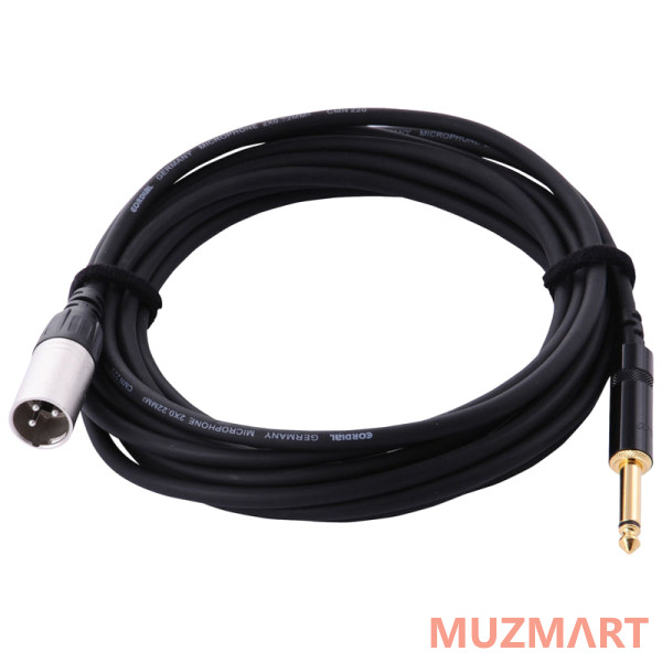 Cordial CCM 7,5 MP Микрофонный кабель XLR male/моно джек 6,3 мм, 7,5 м