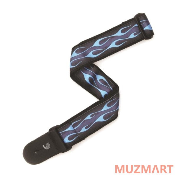 Planet Waves 50MM Hotrod Flame, Blue Ремень тканый с рисунком голубой огонь, deluxe