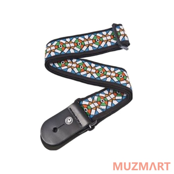 Planet Waves 50MM Strap-Stained Glass w/ Pad Ремень нейлон с рисунком `витраж` и плечевой подкладкой