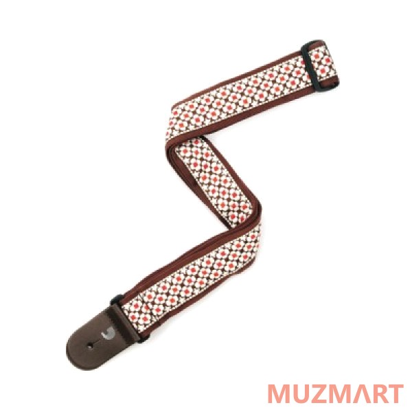 Planet Waves 50MM Woven w/ Red and Brown Flower Jacquard Ремень тканый с красно-коричневым рисунком `Flower Jacquard`
