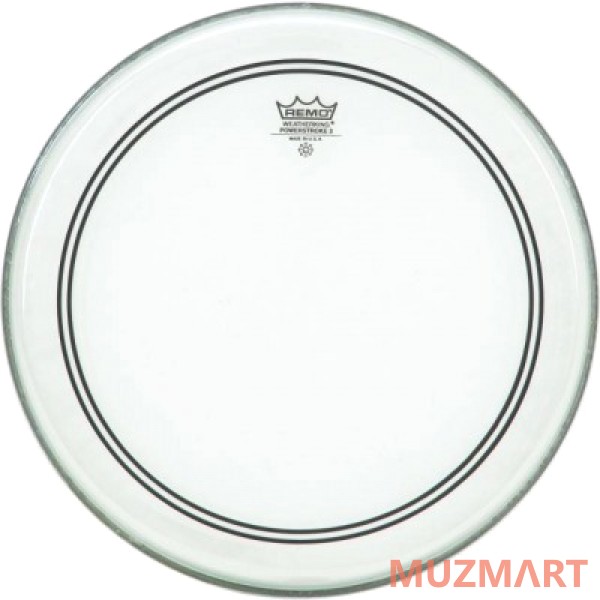 Remo POWERSTROKE® 3 13` CLEAR Однослойный прозрачный пластик 13"