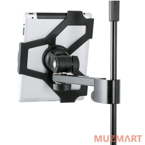 K&M 19722-000-55 Держатель для iPad2 с креплением на микрофонную стойку