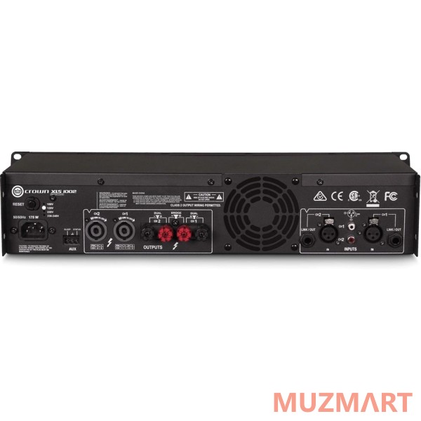 Crown XLS1002 DriveCore 2 Усилитель c DSP 2 х 550Вт/2Ом, 2 х 350Вт/4Ом, 2 х 215Вт/8Ом