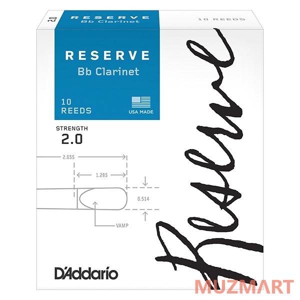Rico DCR1020 №2 Трости для кларнета Bb, 10 шт