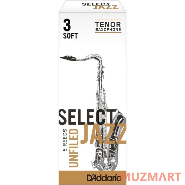 Rico RRS05TSX3S Select Jazz Unfiled 3S Трости для саксофона тенор, 5 шт