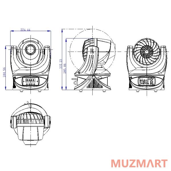 PR Lighting XLED 250 Spot Движущаяся "голова"