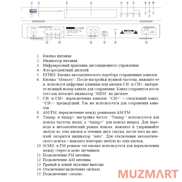 Proaudio DT-3216 FM-тюнер