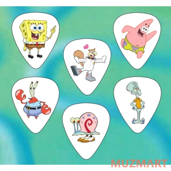Spongebob SBP-CHARL Набор медиаторов, Light 6 шт.