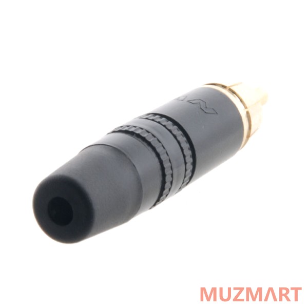 Neutrik NYS373-0 Кабельный разъем RCA, черная полоса, золоченые контакты