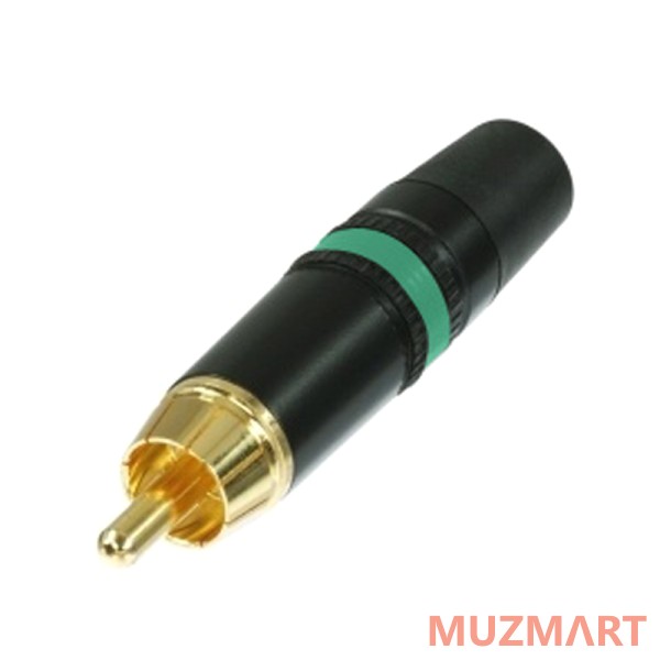 Neutrik NYS373-5 Кабельный разъем RCA, зеленая полоса, золоченые контакты