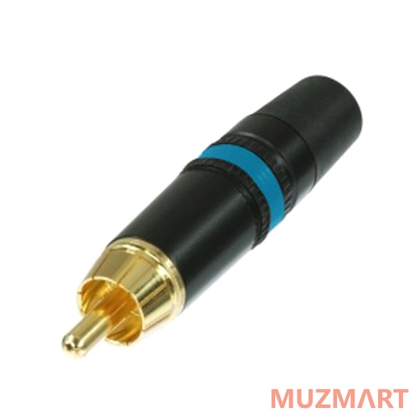 Neutrik NYS373-6 Кабельный разъем RCA, синяя полоса, золоченые контакты