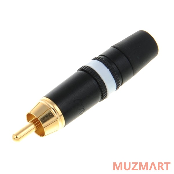 Neutrik NYS373-9 Кабельный разъем RCA, белая полоса, золоченые контакты