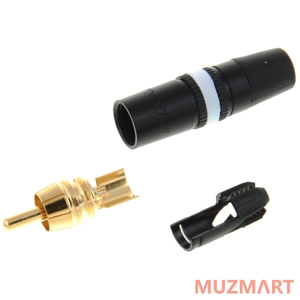 Neutrik NYS373-9 Кабельный разъем RCA, белая полоса, золоченые контакты