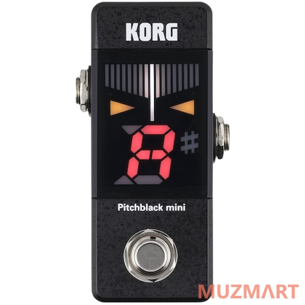 Korg PitchBlack PB-mini Миниатюрный хроматический напольный тюнер, цвет черный