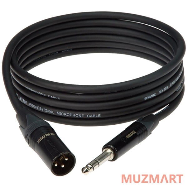 Klotz M1MS1B0200 Кабель микрофонный XLR Male - Jack 6,3, 2м