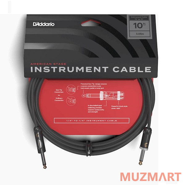 Planet Waves PW-AMSK-10 AMERICAN STAGE KILL SWITCH Кабель инструментальный Jack-Jack, 3м