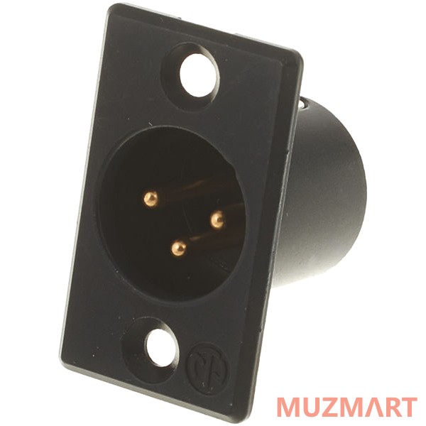Neutrik NC3MP-B Панельный разъем XLR male золоченые контакты