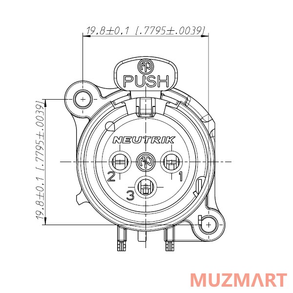 Neutrik NC3FAV1 Панельный разъем XLR female