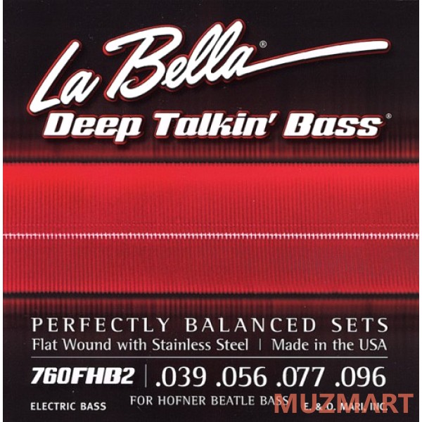 La Bella 760FHB2 Extra Light 39-96 Струны для 4-х струнной бас-гитары