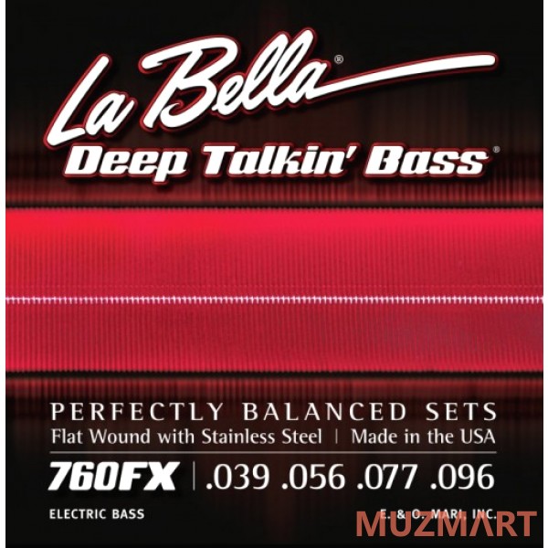 La Bella 760FX Extra Light 39-96 Струны для 4-х струнной бас-гитары