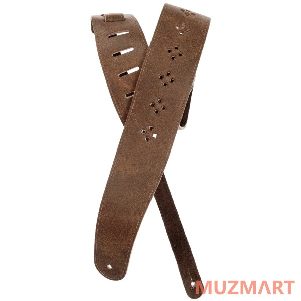 Planet Waves 25PRF02 Кожаный гитарный ремень, Brown Diamonds